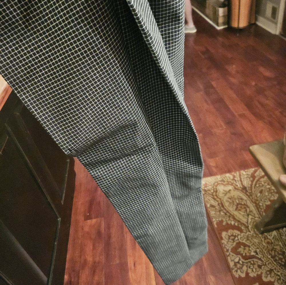 Anne Klein Black and White Slim Ankle Checkered Pants Sz Med